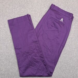 NEW Royal & Awesome Golf Pants Men's 36x32 Purple Straight Lightweight Colorful
